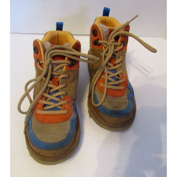 UGG Sneakers Highland Hi Heritage Kids Hi-Top Brown Suede Ankle Boots Size 2 - Picture 3 of 12